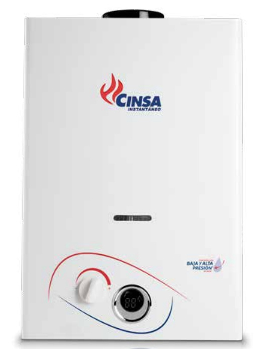Cinsa Calentador de Agua CIN-13 BAS, Gas Natural, 13 Litros/Hora, Blanco