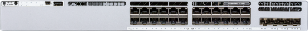 Switch Cisco Meraki C9300L-24T-4X-M, 24 Puertos Gigabit Ethernet 10/100/1000, 4 Puertos SFP+, 128 Gbit/s, 32000 Entradas, Administrado