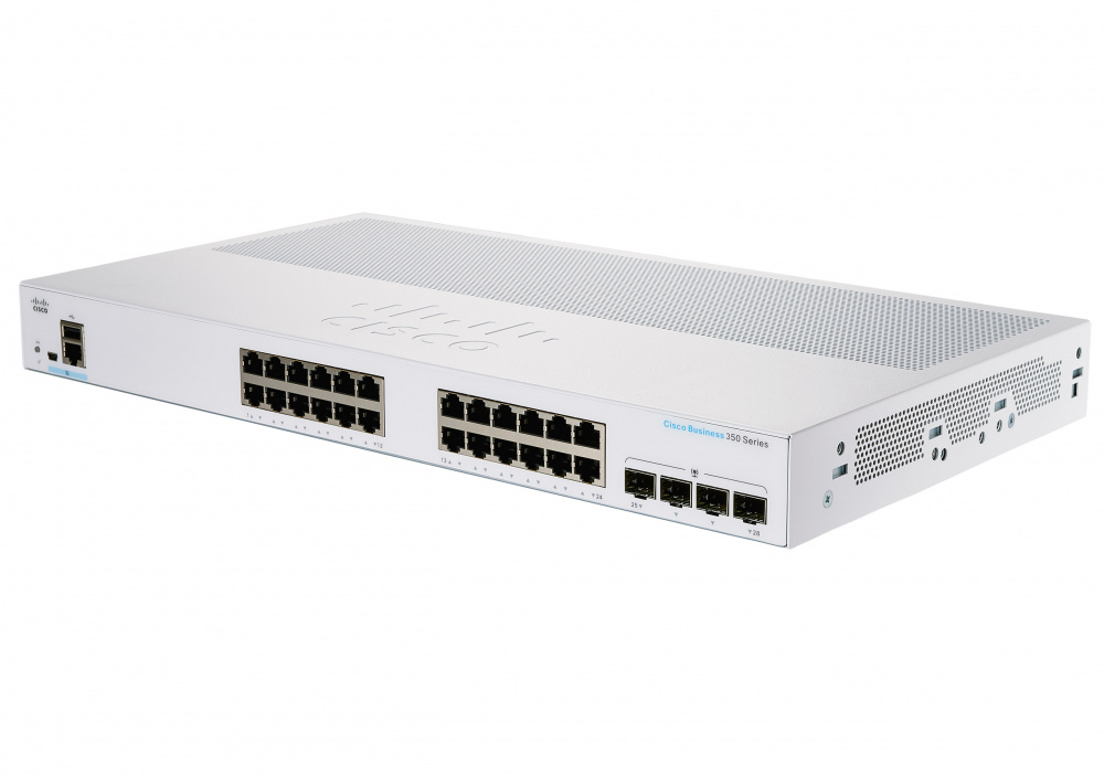 Switch Cisco Gigabit Business Ethernet CBS350, 24 Puertos 10/100/1000Mbps + 4 Puertos SFP, 16.000 Entradas - Administrable