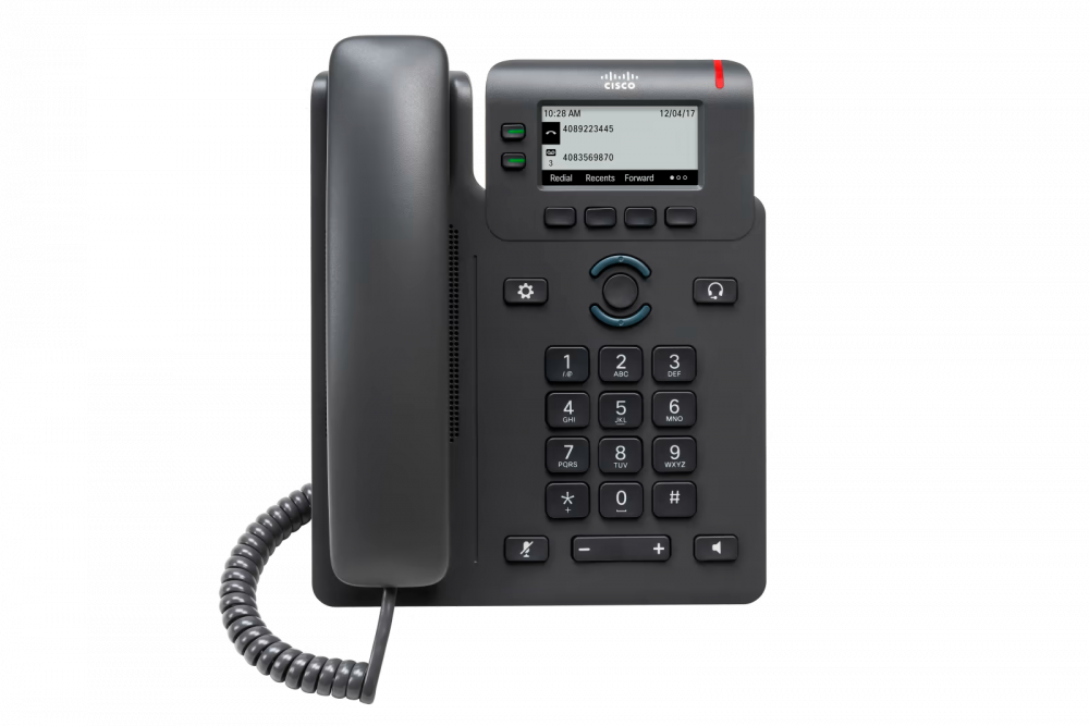 Cisco Teléfono IP Phone 6821 2.5", 2 Líneas, Altavoz, Negro ― ¡Requiere licencia consulta con servicio al cliente!