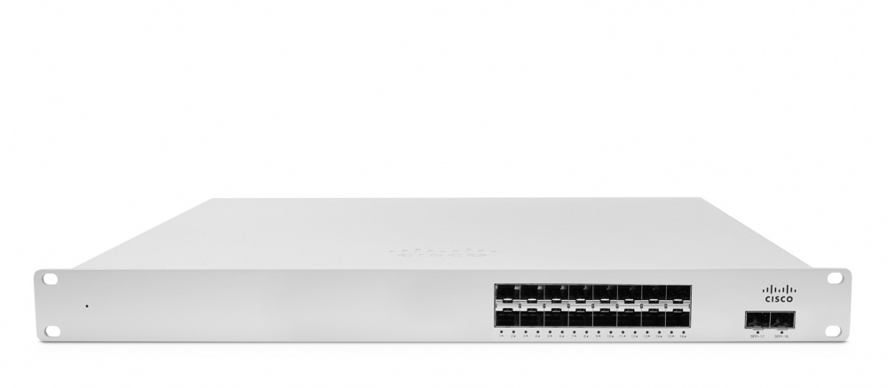 Switch Cisco Meraki Gigabit Ethernet MS410-16, 16 Puertos 1G SFP + 2 Puertos 10GbE SFP+ Uplink, 72Gbit/s, 96.000 Entradas - Administrable ― Requiere trámite de NOM, causando tiempo de entrega extendido