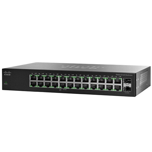 Switch Cisco Gigabit Ethernet SG112-24, 24 Puertos 10/100/1000Mbps + 2 Puertos SFP, 48 Gbit/s, 8000 Entradas - No Administrable