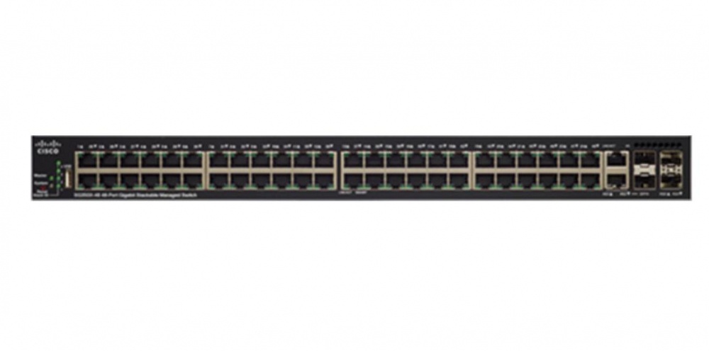 Switch Cisco Gigabit Ethernet SG350X-48, 48 Puertos 10/100/1000Mbps + 2 Puertos SFP+, 176 Gbit/s, 16.000 Entradas - Administrable