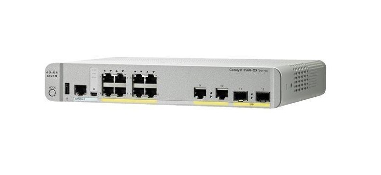 Switch Cisco Gigabit Ethernet Catalyst 3560-cx Data IP Base, 8 Puertos 10/100/1000Mbps + 2 Puertos SFP - Administrable