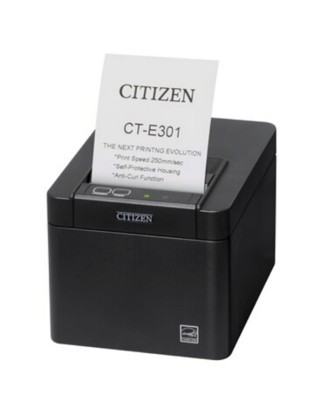 Citizen CT-E301, Impresora de Tickets, Térmica Directa, 203 x 203DPI, USB, Negro