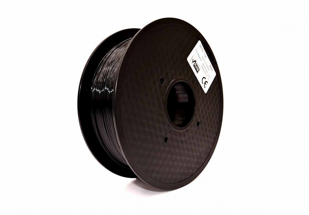 Color Plus Bobina de Filamento PETG PG175021, Diámetro 1.75mm, 1kg, Negro