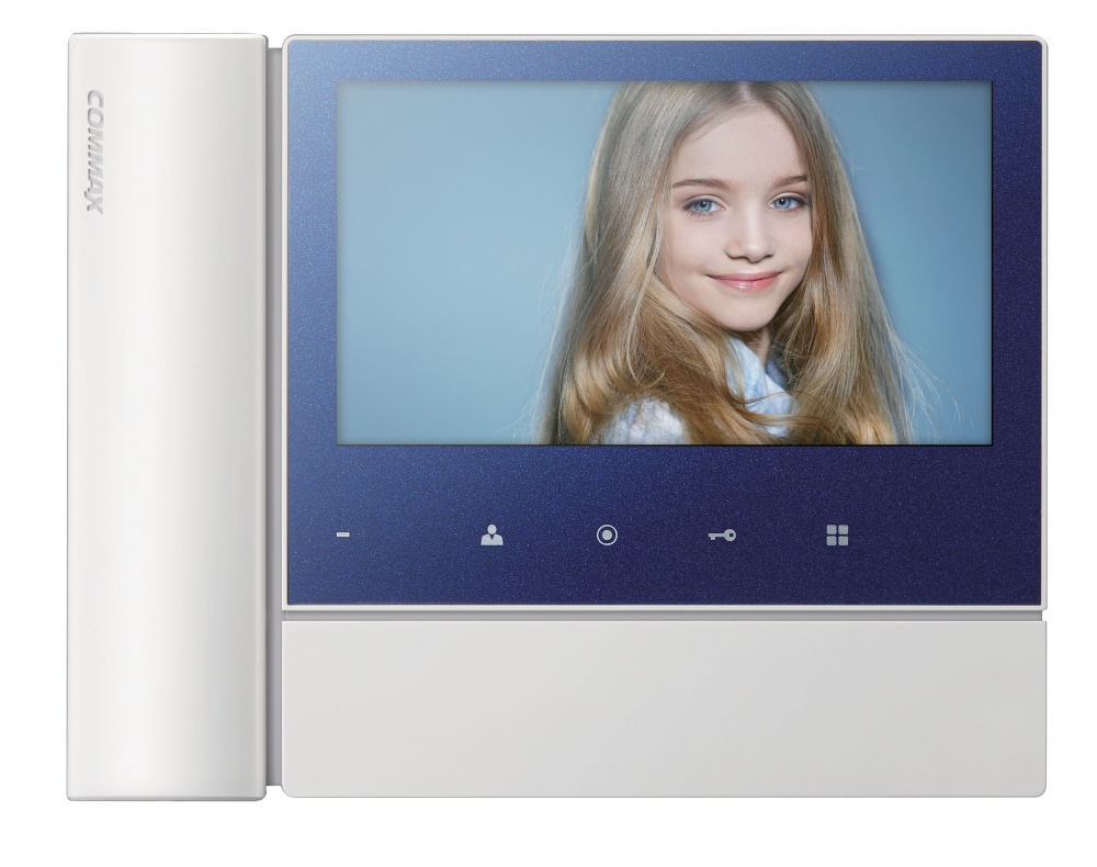 Commax Videoportero CDV-70N2, Monitor 7", Altavoz, Alámbrico, Blanco/Azul