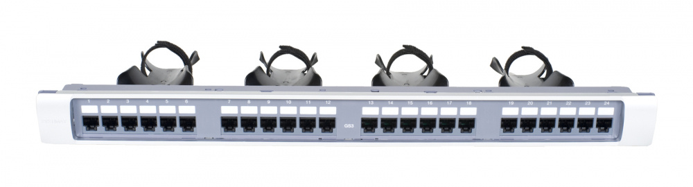 CommScope Panel de Parcheo Cat6, 24 Puertos RJ-45, 1U,Gris