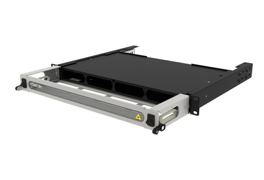 Commscope Distribuidor de Fibra Óptica, hasta 48 Puertos, 1U, Negro