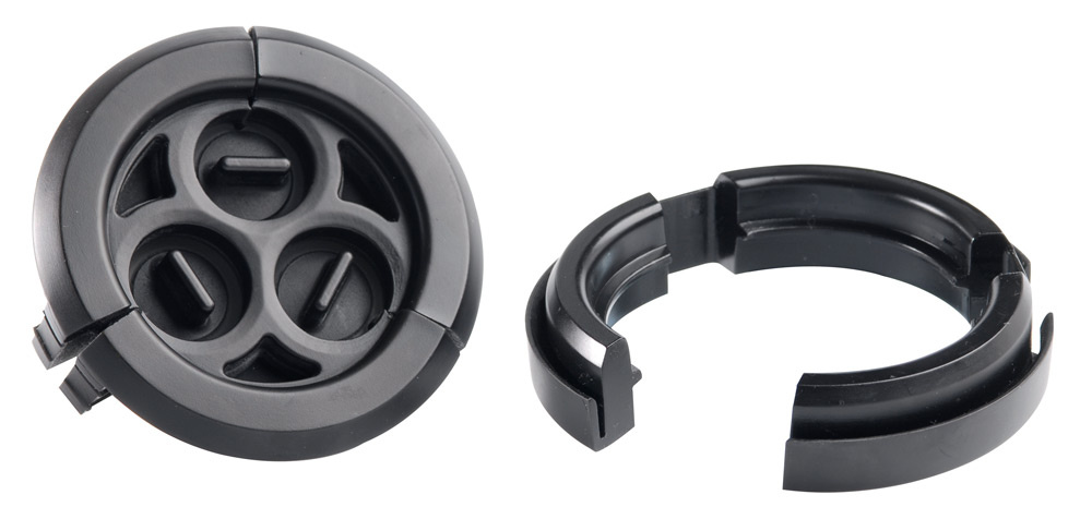 CommScope Bota Pasamuro 4", 3 Orificios, para Cable Coaxial 7/8", Negro