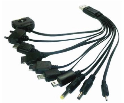 Complet Cable Cargador USB Universal con 10 Salidas