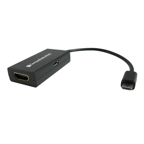 Comprehensive Adaptador Micro USB Macho - HDMI Hembra, Negro