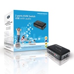 Conceptronic Switch KVM C05-405, Alámbrico, USB+VGA, 2 Puertos