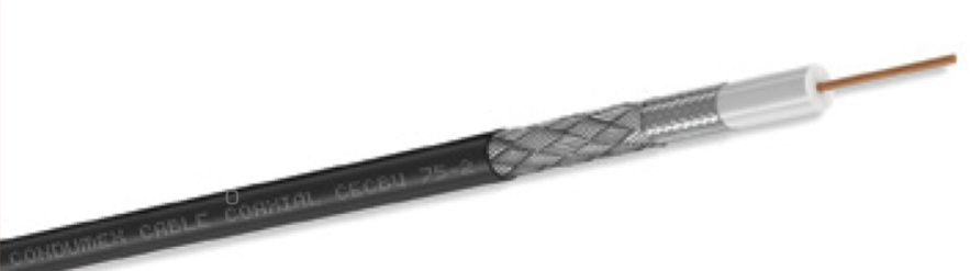 Condumex Bobina de Cable Coaxial, 18 AWG, 500 Metros, Negro