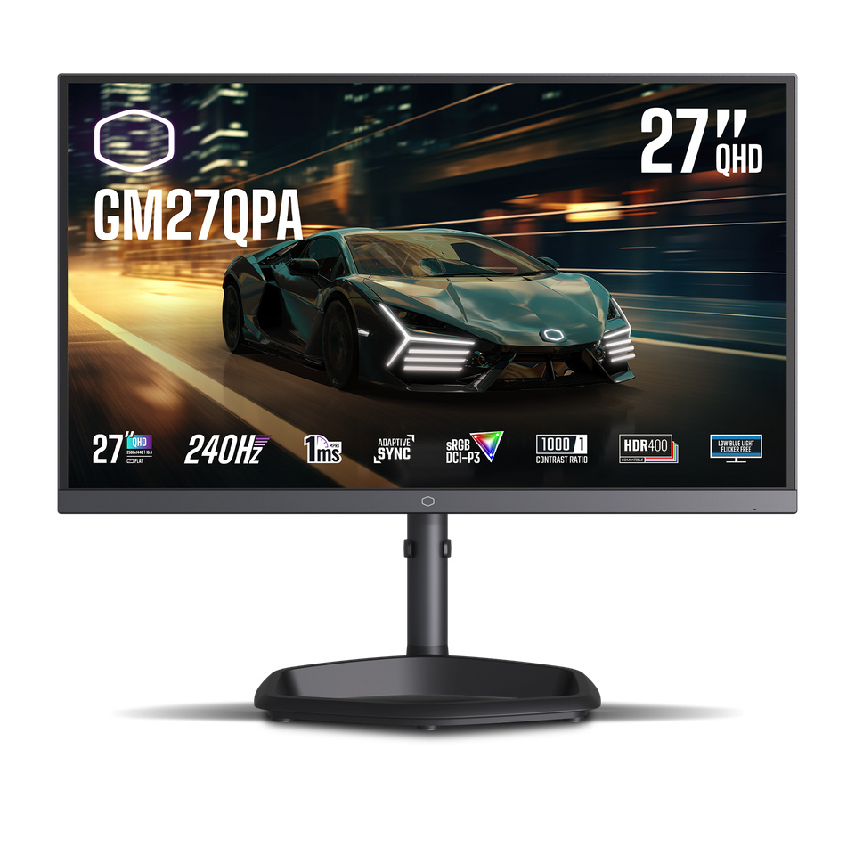 Monitor Gamer Cooler Master GM27QPA LCD 27", 2560x1440 Quad HD, 240Hz, HDMI/DisplayPort, Bocinas Integradas, Negro 