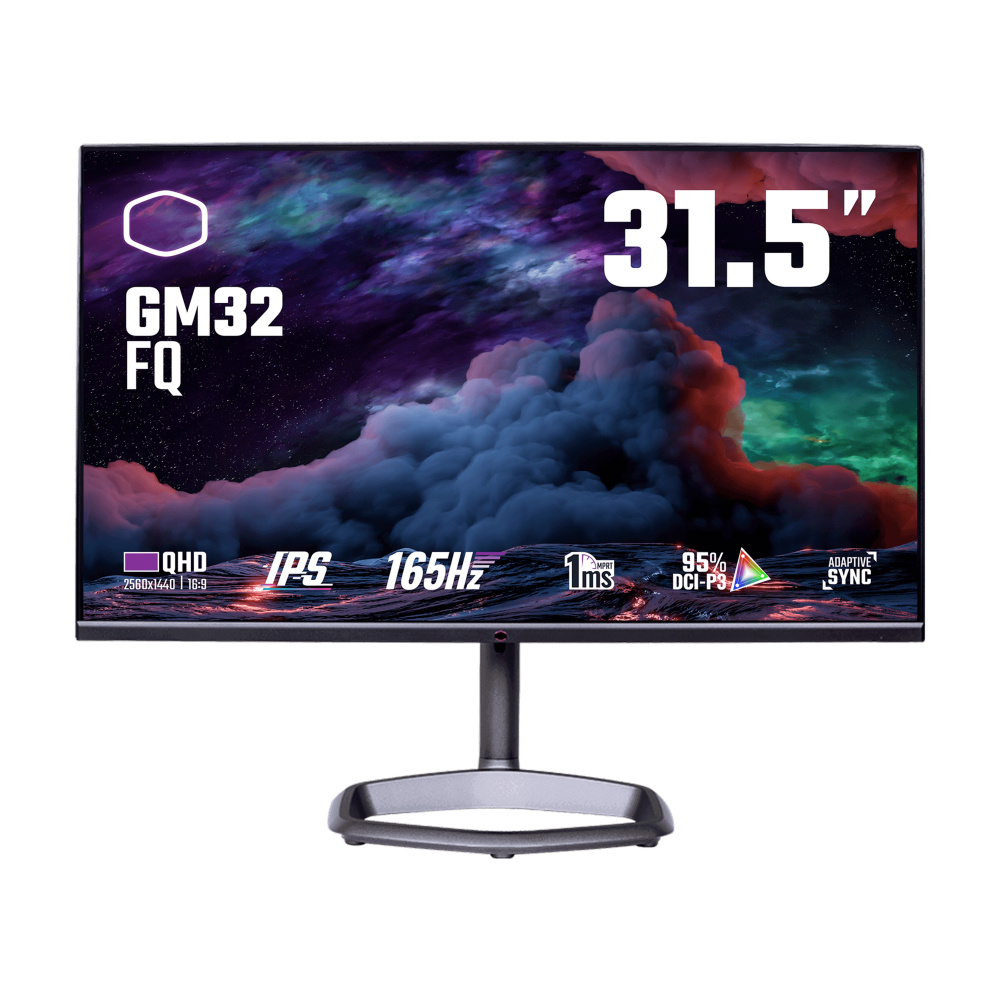 Monitor Gamer Cooler Master GM32-FQ LED 31.5", 2560x1440, G-Sync/FreeSync, 165Hz, HDMI/DisplayPort, Bocinas Integradas, Negro/Plata