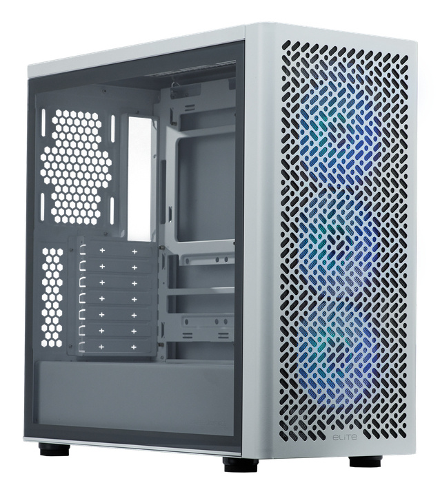 Gabinete Cooler Master Elite 502, Midi-Tower, ATX/EATX/Micro-ATX/Mini-ITX, USB 3.0, sin Fuente, 3 Ventiladores Instalados, Blanco