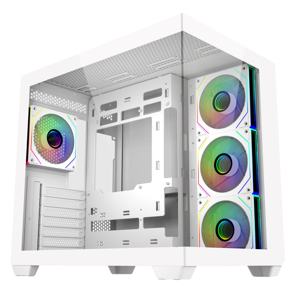 Gabinete Cooler Master Elite 681, Midi-Tower, ATX/Micro-ATX/Mini-ITX, USB 3.0, sin Fuente, 4 Ventiladores Instalados, Blanco
