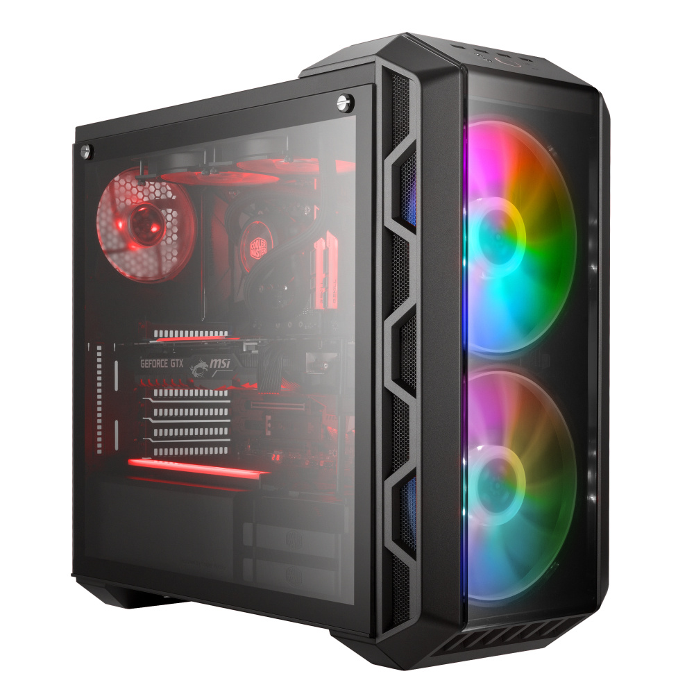 Gabinete Cooler Master Mastercase H500 ARGB con Ventana LED, ATX, SSI CEB/ATX/EATX/Micro ATX/Mini-ITX, USB 2.0, sin Fuente, Gris