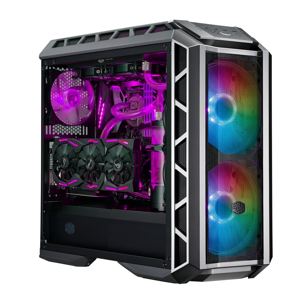 Gabinete Cooler Master MasterCase H500P Mesh ARGB, Midi-Tower, ATX/EATX/Micro-ATX/Mini-ITX, USB 2.0/3.0, sin Fuente, 3 Ventiladores Instalados, Gris 