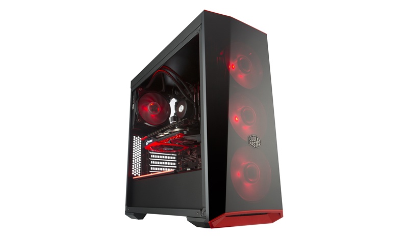 Gabinete Cooler Master MasterBox Lite 5 RGB con Ventana, Midi-Tower, ATX/Micro-ATX/Mini-ITX, USB 3.0, sin Fuente, 4 Ventiladores Instalados (3x RGB), Negro