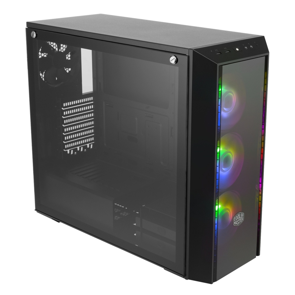 Gabinete Cooler Master MasterBox Pro 5 ARGB con Ventana, Midi-Tower, ATX/EATX/Micro-ATX/Mini-ITX, USB 3.0, sin Fuente, 4 Ventiladores ARGB Instalados, Negro