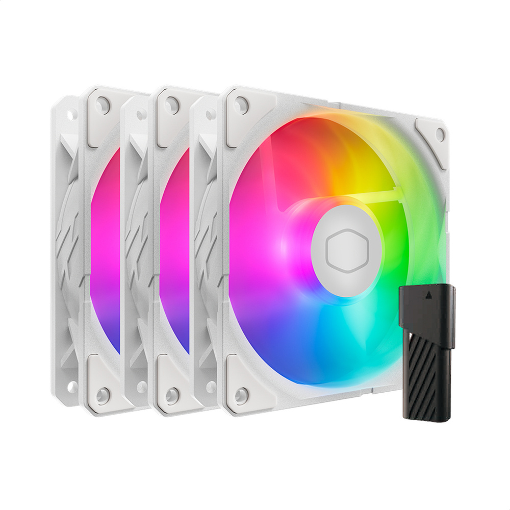 Ventilador Cooler Master SickleFlow Edge, 3x 120mm, 2500RPM, RGB, Blanco
