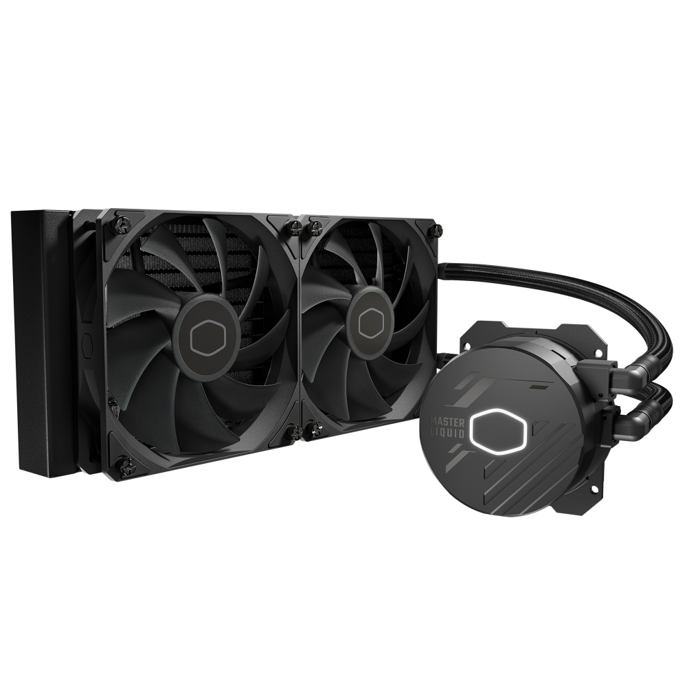 Cooler Master MasterLiquid 240L Core Enfriamiento Líquido para CPU, 2x 120mm, hasta 1750RPM, Negro 