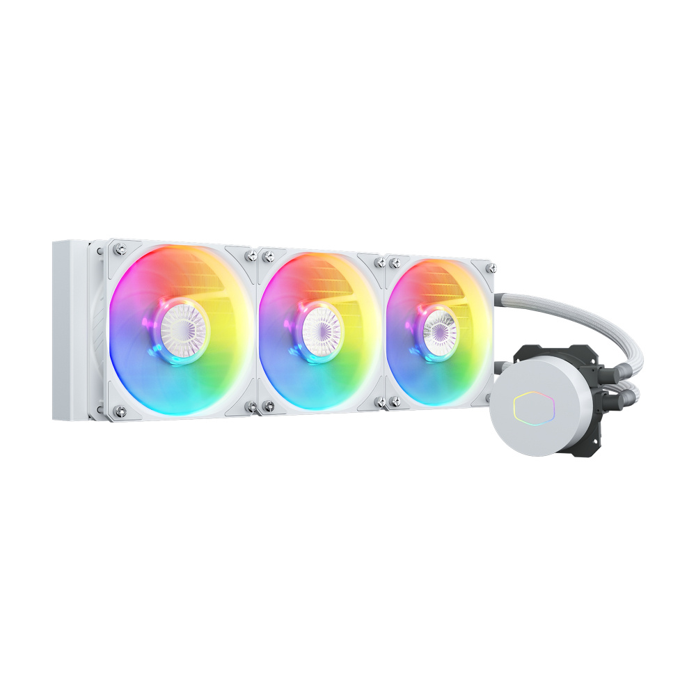 Cooler Master MasterLiquid ML360L ARGB White Edition V2 Enfriamiento Líquido para CPU, 3 x 120mm, 650-1800RPM ― Requiere Kit de Actualización para Socket S-1700