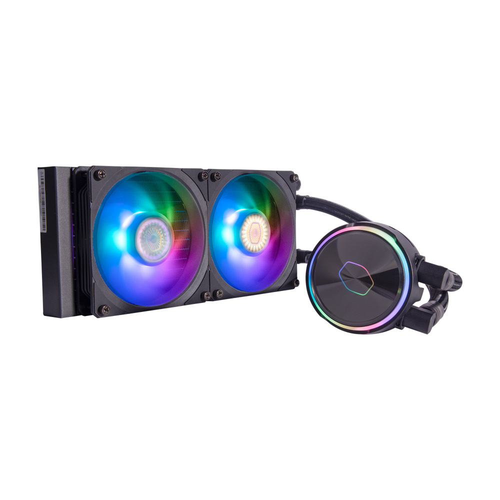 Cooler Master MasterLiquid PL240 Flux Enfriamiento Líquido para CPU, 2x 120mm, 0 - 2300RPM