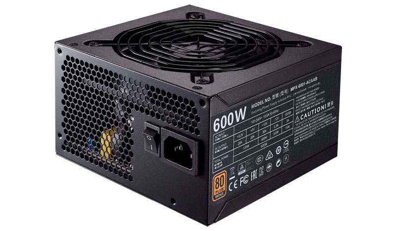 Fuente de Poder Cooler Master MWE 80 PLUS Bronze, 24-pin ATX, 120mm, 600W 