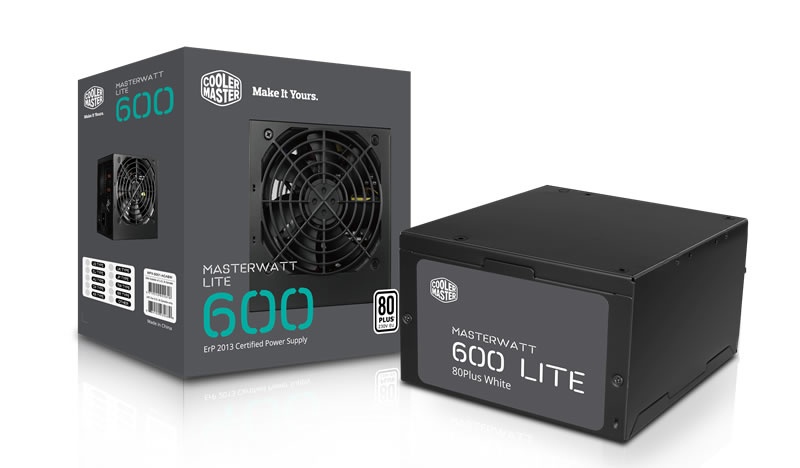 Fuente de Poder Cooler Master MasterWatt Lite 600 80 PLUS, 20+4 pin ATX, 120mm, 600W