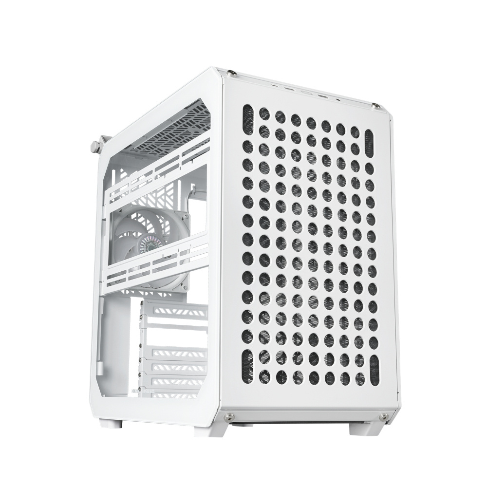 Gabinete Cooler Master QUBE 500 Flatpack con Ventana Midi-Tower, ATX/EATX/ITX/Micro-ATX, USB 3.0, sin Fuente, 1 Ventilador Instalado, Blanco