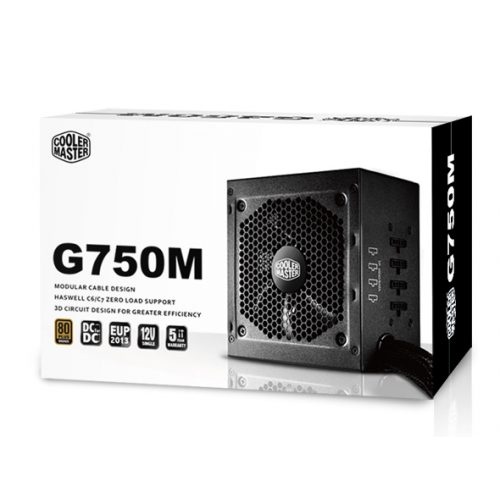 Fuente de Poder Cooler Master G750M 80 PLUS Bronze, ATX, 120mm, 750W