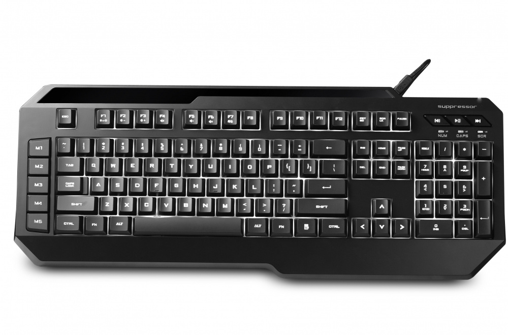 Teclado Gamer Cooler Master CM Storm Suppressor, USB, LED Blanco, Negro