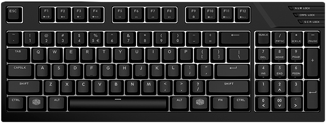 Teclado Cooler Master Masterkeys Pro M LED, Teclado Mecánico, Cherry MX Red, Alámbrico, USB, Negro, Inglés 
