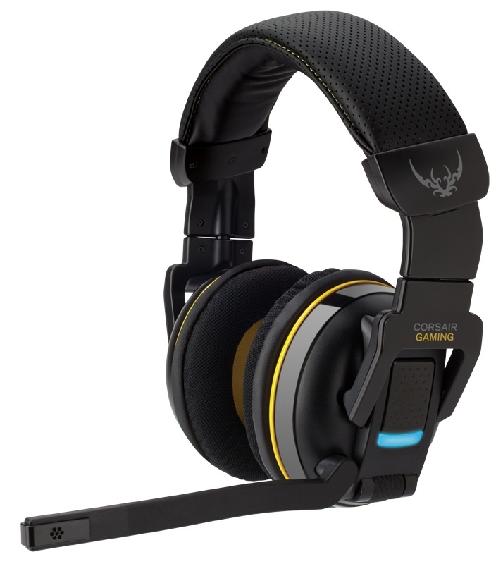 Corsair Audífonos Gamer con Micrófono H2100, Inalámbrico, Dolby 7.1, Negro/Amarillo