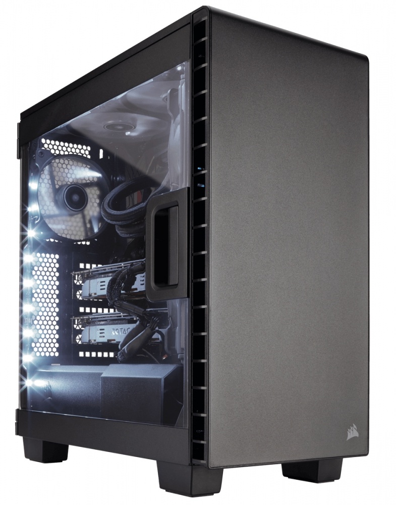 Gabinete Gamer Carbide 400C con Ventana, Midi-Tower, ATX/EATX/micro-ATX/mini-iTX, USB 3.0, sin Fuente, Negro