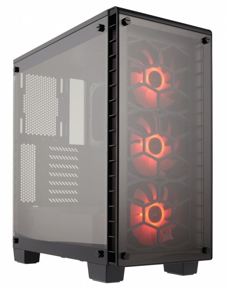 Gabinete Corsair Crystal 460X con Ventana, Midi-Tower, ATX/Micro-ATX/Mini-ITX, USB 3.0, sin Fuente, Negro