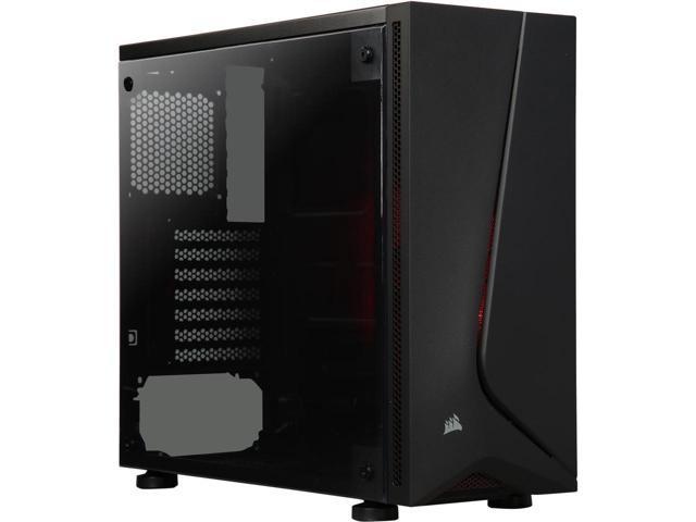 Gabinete Corsair Carbide SPEC-05 con Ventana LED Rojo, Midi-Tower, ATX/Micro-ATX/Mini-ITX, USB 3.0, sin Fuente, 1 Ventilador Instalado, Negro