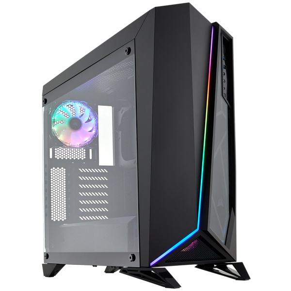Gabinete Corsair SPEC-OMEGA con Ventana RGB, Midi-Tower, ATX/Micro-ATX/Mini-ITX, USB 3.0, sin Fuente, Negro