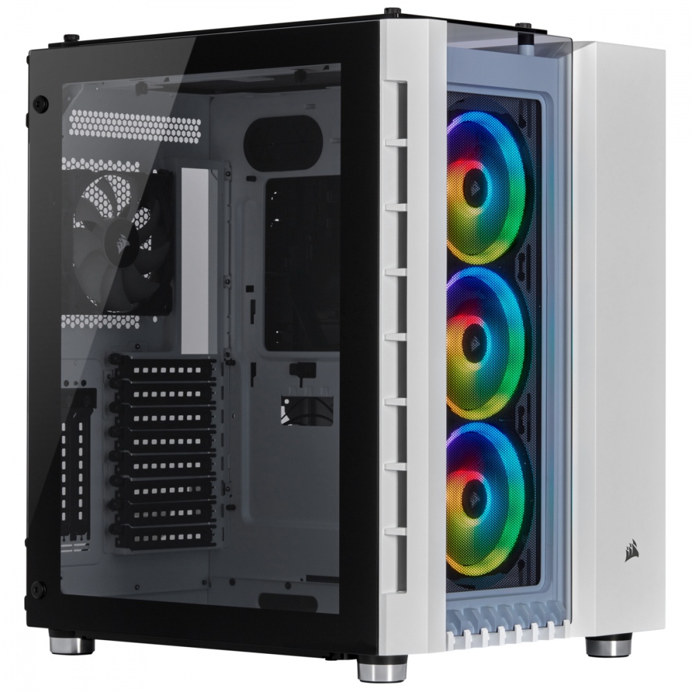 Gabinete Corsair Crystal 680X, Midi-Tower, ATX/EATX/Micro-ATX/Mini-ITX, USB 3.0, sin Fuente, 3 Ventiladores Instalados, Blanco 