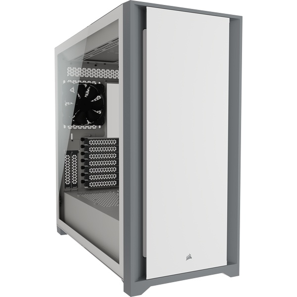 Gabinete Corsair 5000D, Midi-Tower, ATX/EATX/Micro-ATX/Mini-ITX, USB 3.0, sin Fuente, 2 Ventiladores Instalados, Blanco 