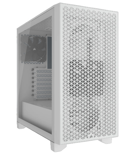 Gabinete Corsair 3000D AIRFLOW, Midi-Tower, ATX/Micro-ATX/Mini-ITX, USB 3.0, sin Fuente, 2 Ventiladores Instalados, Blanco
