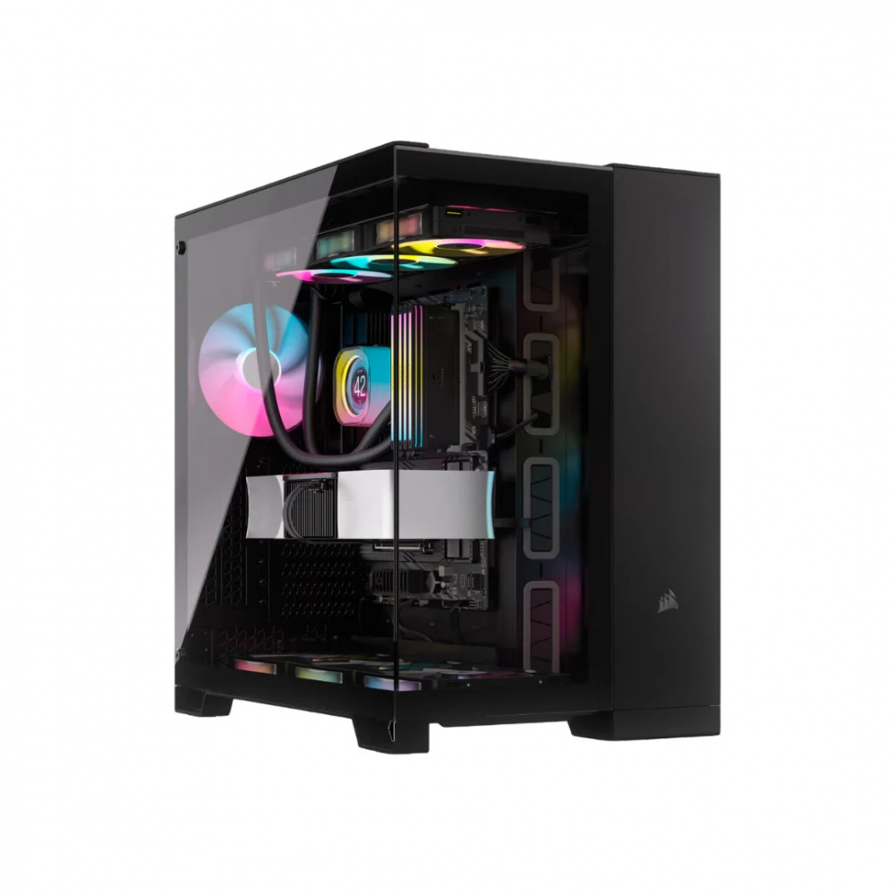 Gabinete Corsair 6500X, Midi-Tower, ATX/EATX/Micro-ATX/Mini-ITX, USB 3.0, sin Fuente, sin Ventiladores Instalados, Negro 