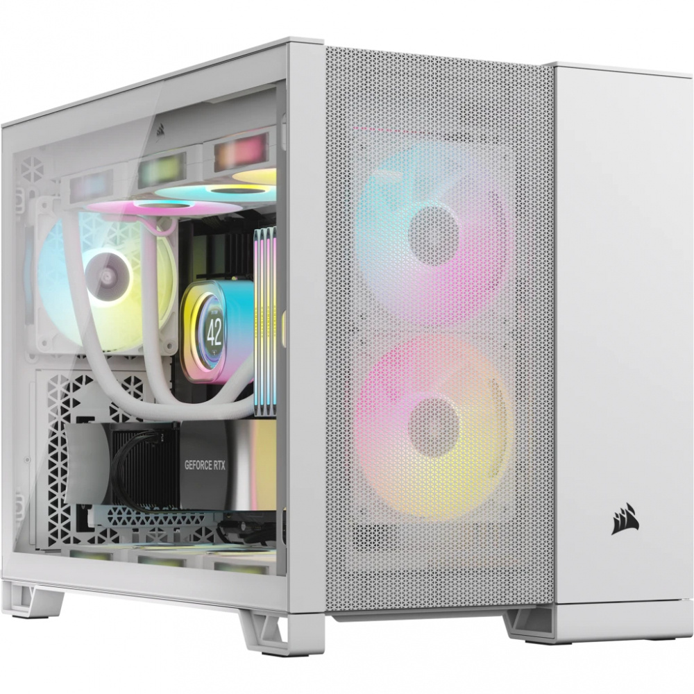 Gabinete Corsair 2500D AIRFLOW, Midi-Tower, Micro-ATX/Mini-ITX, USB 3.0, sin Fuente, sin Ventiladores Instalados, Blanco 
