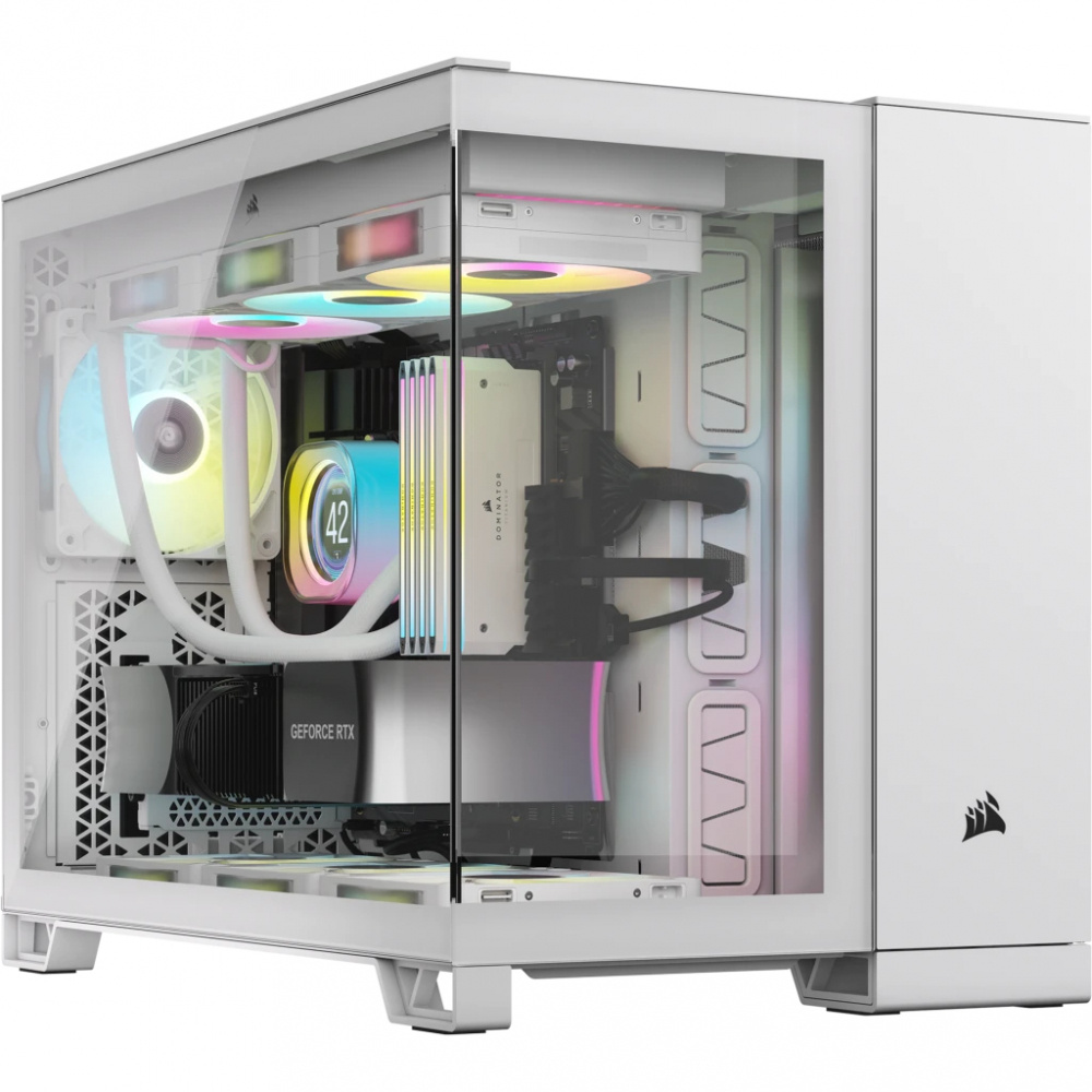 Gabinete Corsair 2500X, Midi-Tower, Micro-ATX/Mini-ITX, USB 3.0, sin Fuente, sin Ventiladores Instalados, Blanco 