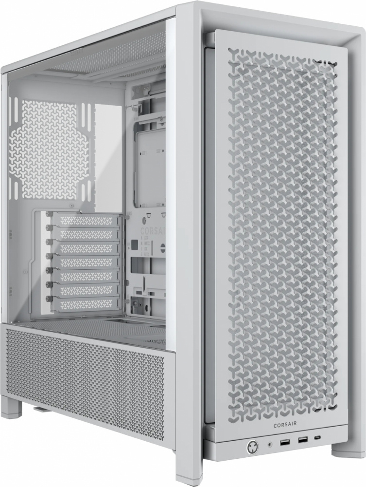 Gabinete Corsair Frame 4000D, Midi-Tower, ATX/EATX/Micro-ATX/Mini-ITX, USB 3.0, sin Fuente, sin Ventiladores Instalados, Blanco
