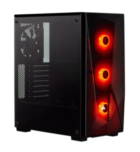 Gabinete Corsair SPEC-DELTA RGB con Ventana, Midi-Tower, ATX, USB 3.0, con Fuente de 650W, 3 Ventiladores RGB Instalados, Negro