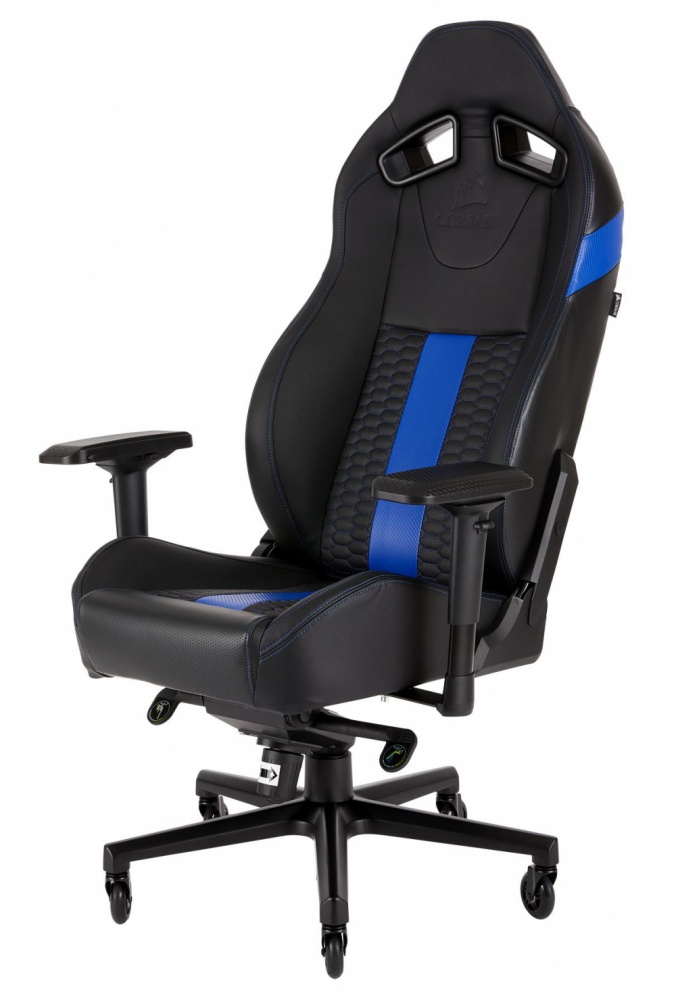 Corsair Silla Gamer T2 Road Warrior, Negro/Azul